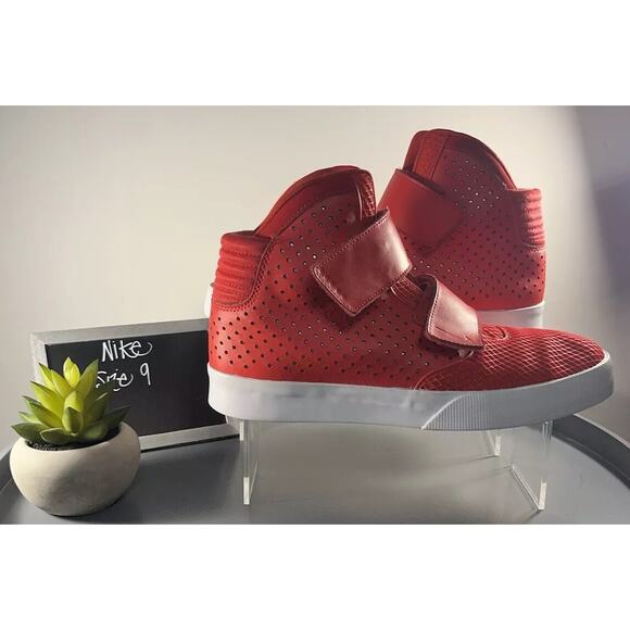 Men's Size 9 Nike Flystepper 2k3 Athletic Sneaker Red/White High - Picture 2 of 16